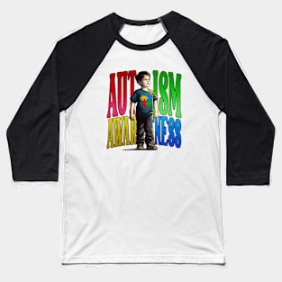 Autism Awarenesse proud Kids Boy Baseball T-Shirt